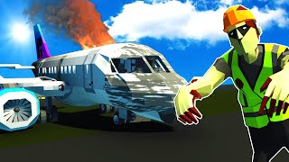 We Crash Our Plane During the Zombie Apocalypse in Stormworks Multiplayer [upl. by Eevets]