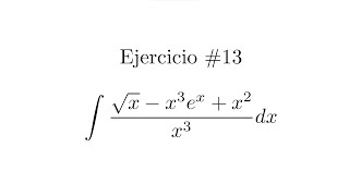 Integral Indefinida Cambio de variable  Ejercicio 13 [upl. by Entruoc]