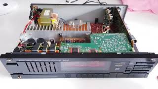 JVC RX450 FMAM Receiver  inside look  after maintenance and repair [upl. by Alleoj]