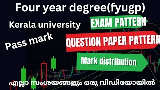 Fyugp exam pattern question paper pattern mark distribution pass mark kerala university asmedia [upl. by Neehs56]