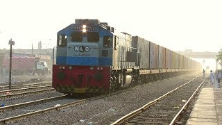 Pakistan Railways  Fastest NLC 7173 Leading Long UP Container Freight Train [upl. by Ioved]