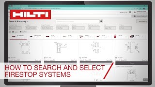 How to search and select firestop systems on the Hilti Construction Platform [upl. by Elaynad]