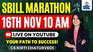 SBILL REVISION MARATHON  CS KIRTI CHATURVEDI  DJC INDORE [upl. by Quartus]