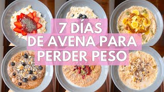 7 días de Avena para perder peso  Recetas con Avena  Una Semana de Avena  Michela Perleche [upl. by Lienad]