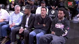 J Cole sitting courtside at a Hornets game [upl. by Kellia]