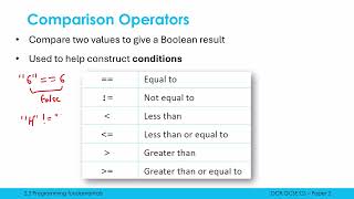 Comparison and Boolean Operators [upl. by Nilorac505]