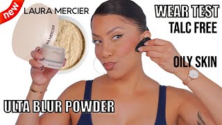 new LAURA MERCIER ULTRA BLUR TALC FREE SETTING POWDER REVIEWALL DAY WEAR TEST oily skin MJ [upl. by Eppillihp259]