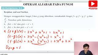 Operasi Aljabar Fungsi Kelas 10 Uji Kompetensi 53 [upl. by Kartis268]