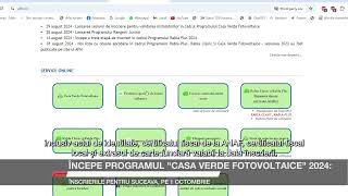 Începe Programul quotCasa Verde Fotovoltaicequot 2024 înscrierile pentru Suceava pe 1 octombrie [upl. by Gnaw]