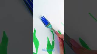 Fork Drawing Hack for Fun Play Time 🍴🖼️ [upl. by Ahseyd]