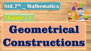 Std7  Mathematics  Chapter1 Geometrical Constructions in Marathi [upl. by Artima]