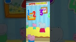 Five little monkeys Peppa Pig Hippo Kids Games [upl. by Siraf]