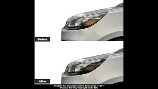 Crux Motorsports Headlight Tint Overlay for 2012  2017 Kia Rio [upl. by Gladdy]