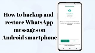 How to backup and restore WhatsApp messages on Android smartphone settingsbd whatsapp [upl. by Foley174]