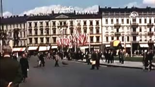 Kolorowa Warszawa  3 maja 1939 Plac Piłsudskiego [upl. by Shaia]