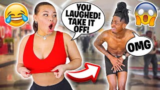 1 LAUGH  REMOVE 1 LAYER OF CLOTHING WITH GIRLFRIEND CHALLENGE [upl. by Aletsirc]