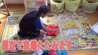 子供でもできる簡単超早い洗濯物のたたみ方服を超早く畳む How to fold laundry fast  TShirts [upl. by Rifkin]