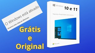 COMO ATIVAR WINDOWS GRÁTIS E ORIGINAL DIRETO NA MICROSOFT  Windows 10 e 11 [upl. by Eugor]