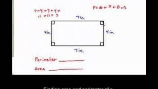 Finding perimeter and area of a rectangle [upl. by Latton]