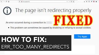 How to Fix ERRTOOMANYREDIRECTS on your website [upl. by Enenstein]