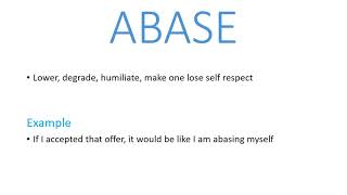 ABASE  Meaning and Learning Tricks [upl. by Millie]