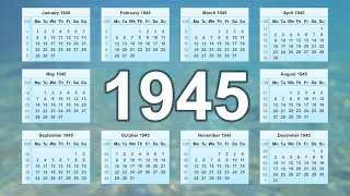 Calendar 1945 [upl. by Selwyn]