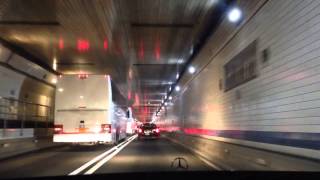 Lincoln Tunnel NJ to New York City night drive NYC [upl. by Winola331]