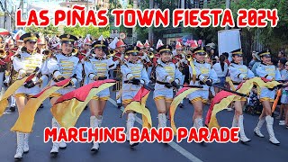 LAS PIÑAS TOWN FIESTA 2024 MARCHING BAND PARADE AND PATYO ENTRANCE [upl. by Hancock]