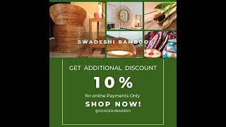 Swadeshi Bamboo Cane Furniture amp Decorative Products Festive Sale Additional 10 off sale [upl. by Kleeman110]