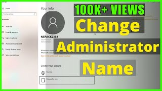 How to change Administrator name on Windows 10 🙏 How do I Change the Administrator on Windows 10 [upl. by Curry]