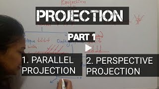 12 Projection in computer graphics  parallel projection and perspective projection [upl. by Sherye264]