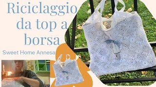 Trasforma il Tuo Vecchio Top in una Borsa alla Moda Tutorial di Riciclo Creativo [upl. by Consuelo]