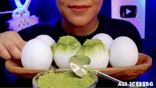 ASMR REFROZEN SNOWBALLSMATCHA POWDER REQUEST [upl. by Yemar]