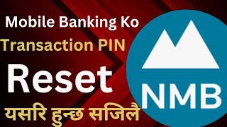 NMB Bank Mobile Banking Transaction PIN Reset  NMB Bank Mobile Banking  Mobile Banking [upl. by Ottie]