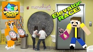 ELEVATOR RACE Recording Stampys Wonder Quest amp Menchies Frozen Yogurt [upl. by Janice]