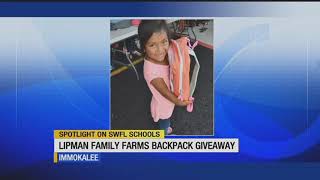 Lipman Family Farms will be giving away backpacks in Immokalee [upl. by Kristel]