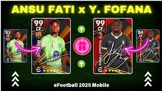 CF Ansu Fati and CF Y Fofana Best Training Guide👌🔥  Ansu Fati Efootball  Efootball 2025 Mobile [upl. by Krongold]