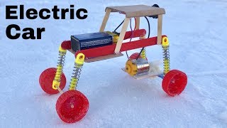 How to Make a Shock Absorber Car  Electric Car [upl. by Hanus76]