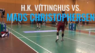 Vittinghus vs Mads Christophersen match  Gentofte vs HøjbjergViaBiler badminton league [upl. by Komsa948]