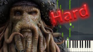 Davy Jones  Pirates of the Caribbean Piano Tutorial Synthesia [upl. by Marasco]