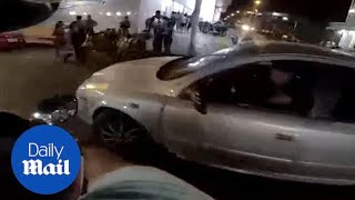 Biker gets SHOT after kicking car mirror in road rage incident [upl. by Paymar368]