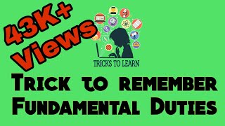 Trick to remember Fundamental Duties Mnemonics [upl. by Dugan361]