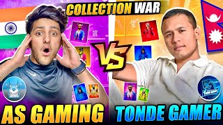 As Gaming Vs Tonde Gamer 😍 First Time Ever Richest Collection Versus  Garena Free Fire [upl. by Aisaim964]