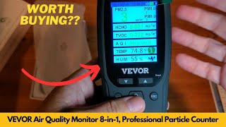 VEVOR Air Quality Monitor 8 in 1 Professional PM2 5 PM10 PM1 0 Particle Counter  Worth Buying [upl. by Llevart878]