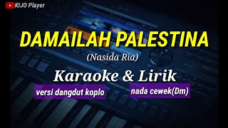 DAMAILAH PALESTINA  Nasida Ria  Karaoke amp lirik  versi dangdut koplo  nada cewekDm [upl. by Dej]