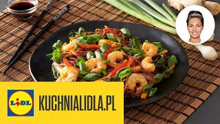 YAKISOBA makaron gryczany z krewetkami  Kinga Paruzel amp Kuchnia Lidla [upl. by Inaliel405]