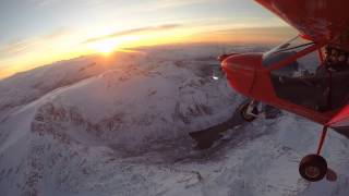 Fantastic scenery  Ultralight flight at the Arctic Circle Nordland Norway [upl. by Saretta161]