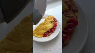 Breakfast ｜Grape cheese whole wheat bread  bacon omelet breaksfast viralvideo shorts [upl. by Giselle]