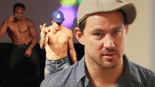 Channing Tatum Dances at Prank Magic Mike XXL Screening  Omaze [upl. by Morley]