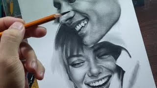 EASY SHADING with Charcoal Pencil Realistic Portrait Drawing LIVE Tutorial [upl. by Brott]